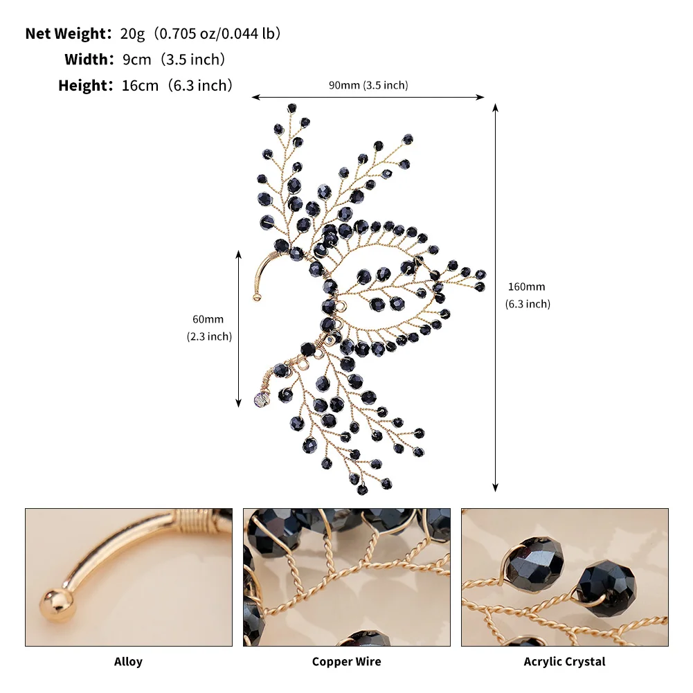 Halloween Spinne Haars pangen für Frauen Mädchen Pony Haarnadeln Strass Haars pangen Halloween Mode Prinzessinnen Haarschmuck – Detail 5