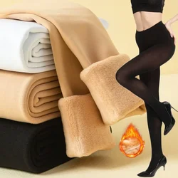 Thicken Thermal Tights Leggings Women Winter Fleece Velvet Thermo Stockings High Waist Elastic Slim Sexy Translucent Pantyhose