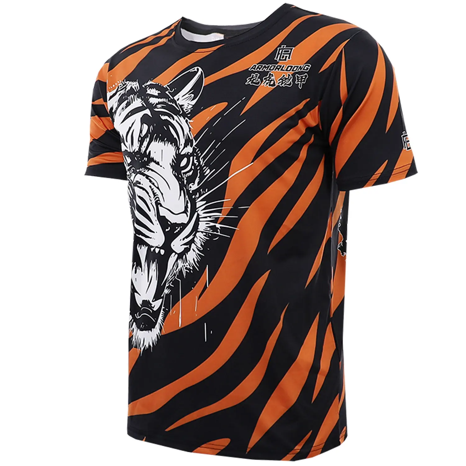 Tiger Muay Thai Fighting Club Sportswear Children\'s Short Sleeve Training Shorts MMA Fitness Boxing Set