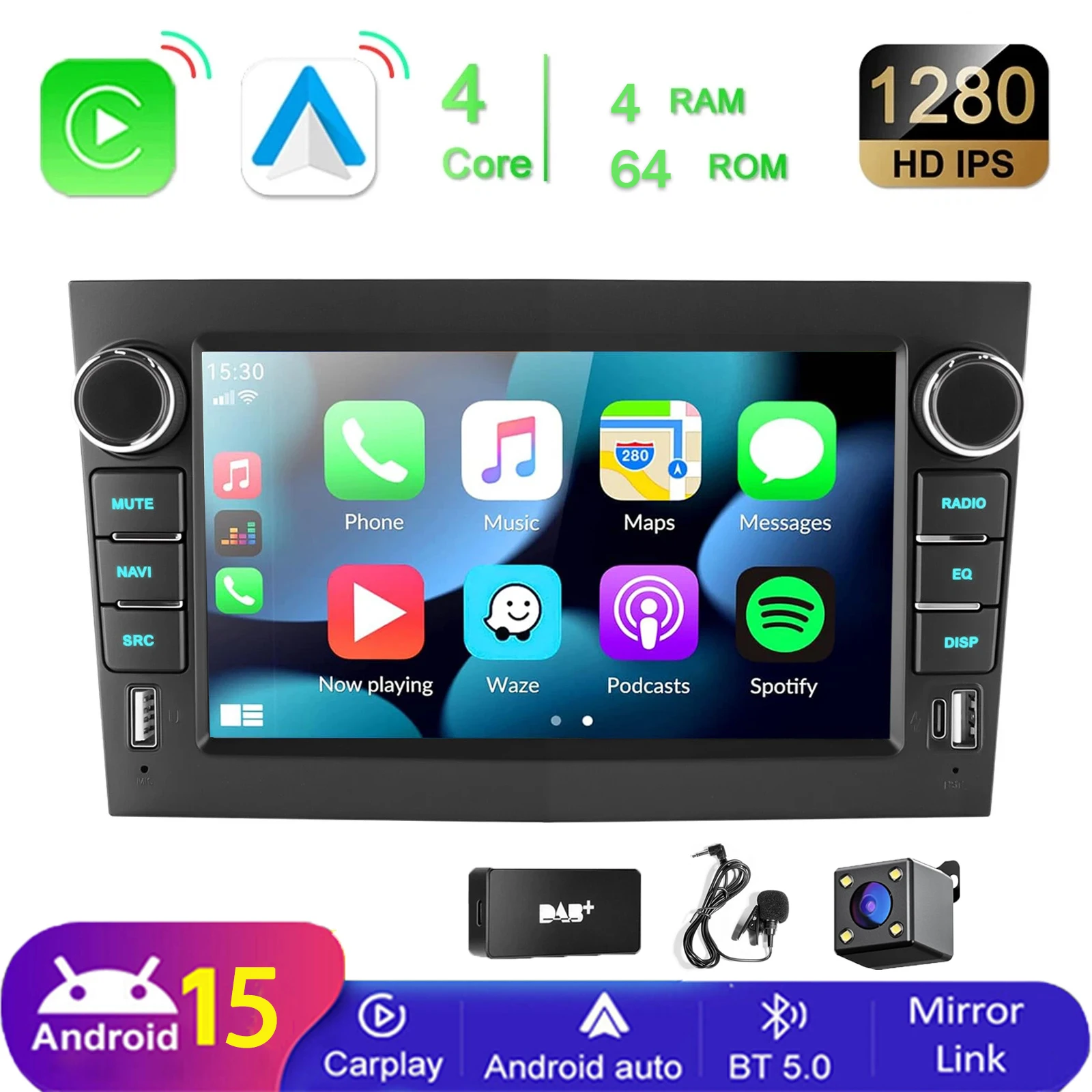 MOPECT 2Din 7“ Android autoradio voor Opel Astra H G J Zafira B Corsa C D Antara Vectra Vivaro GPS RDS Dual USB CarPlay autoradio