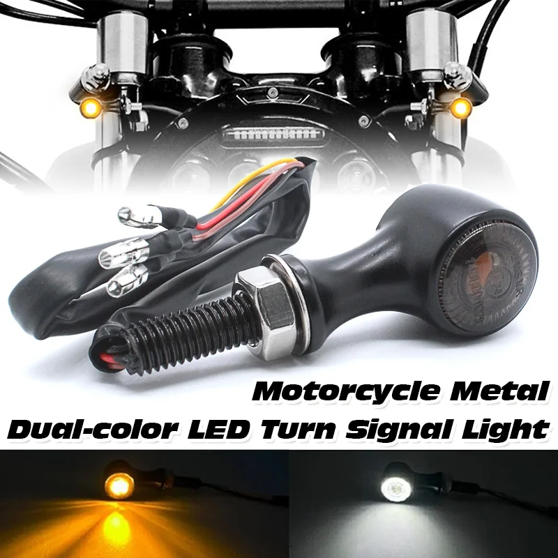 

Retro Motorcycle LED Turn Signal Light High Brightness Flashing Indicator Tail Brake Lamp For Harley Yamaha Cafe Racer Bobber