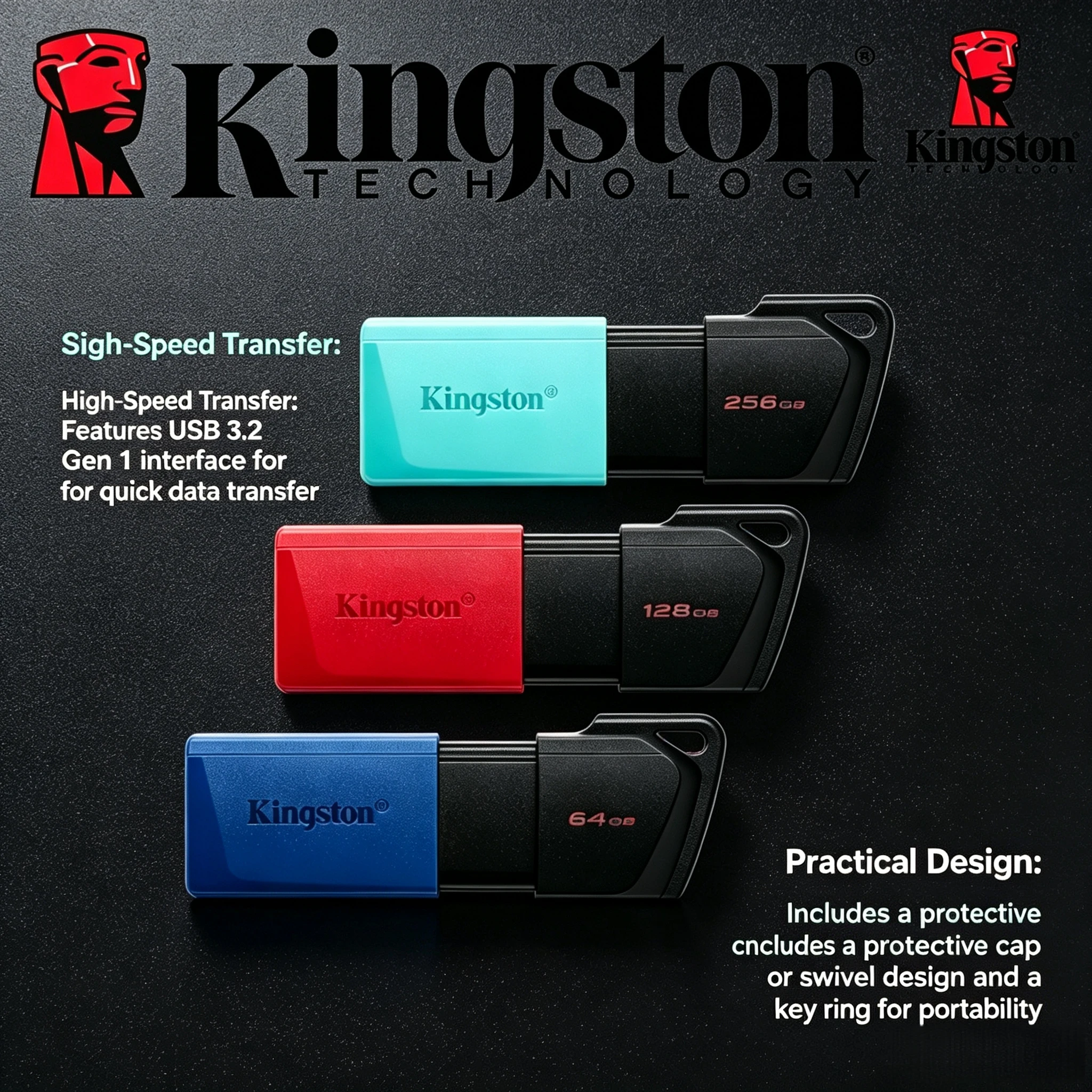 Original Kingston USB 3.2 Gen 1 DTX Flash Drive 64GB 128GB 256GB Pen Drive High Speed U Disk Memory Stick for Laptop PC Data