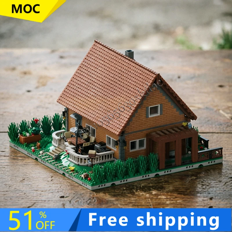 

Конструктор MOC «Городской пейзаж: Дом семьи Мэйпл Гроув», 6389 деталей, коллекционное издание, модель для самостоятельной сборки, креативные строительные блоки, игрушка