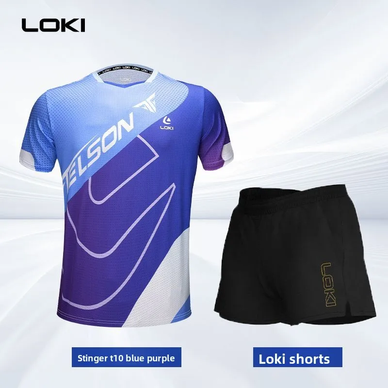 

LOKI table tennis uniform new quick drying sportswear breathable men's and women's short sleeved training suit set