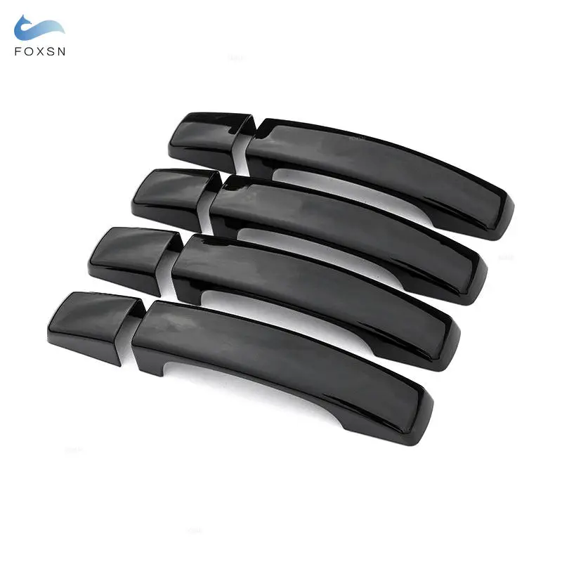 For Land Rover Range Rover Sport Discovery 4 LR4 Freelander 2 Car Exterior Door Handle Cover Trim Glossy Black without Key Hole