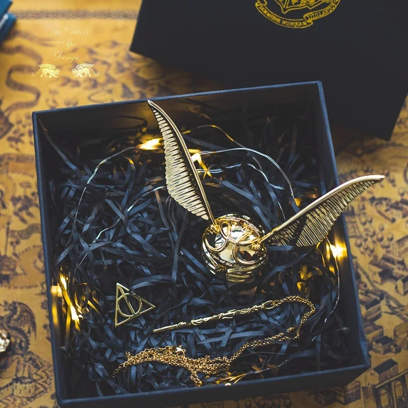 Imagem -04 - Golden Snitch Jewelry Box para Mulheres Ring Box Moveable Wings Jewelry Boxes Acessórios Organizadores Creative Birthday Proposal Gift