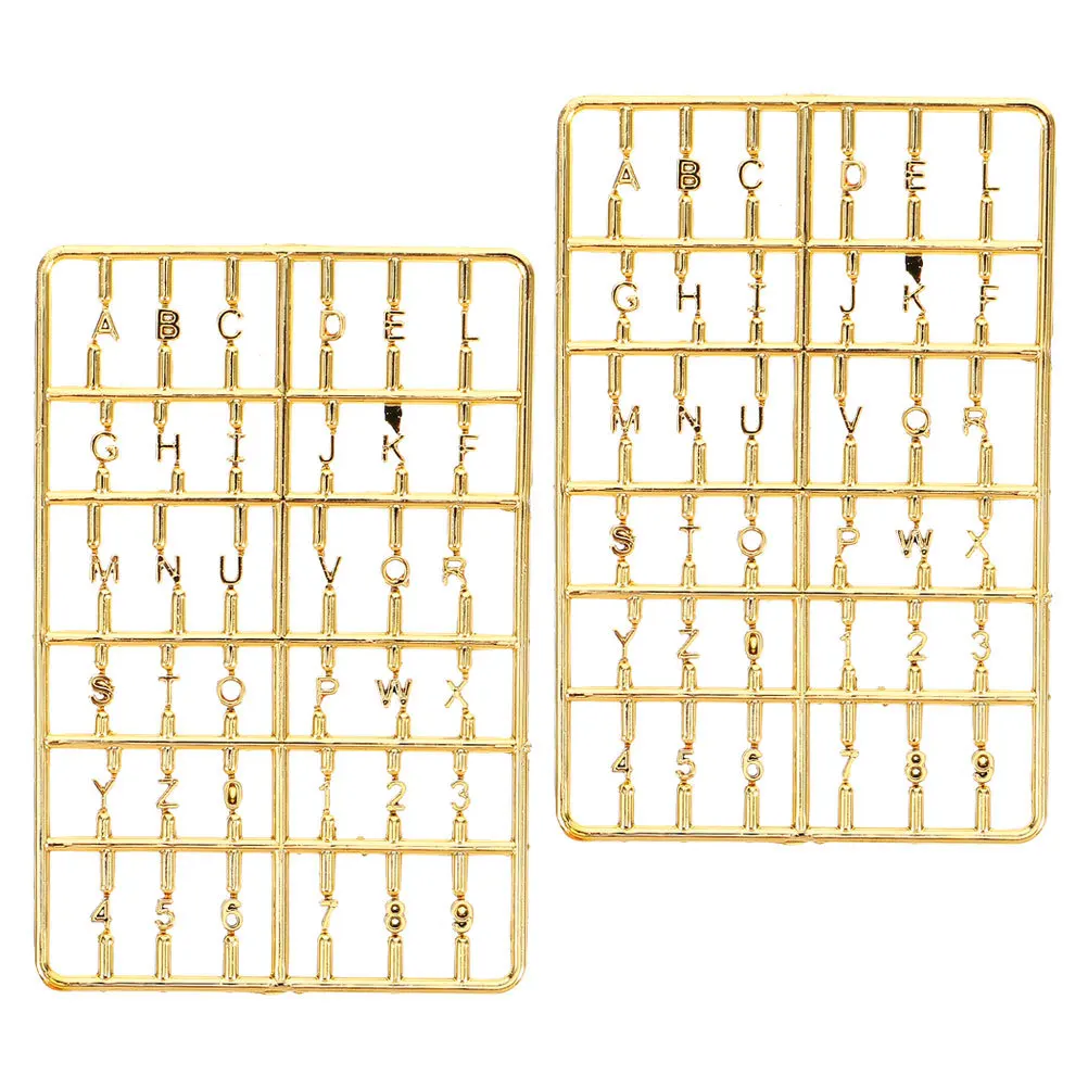 

2Pcs Miniature House Door Numbers and Letters Kit Decorative Number Sign for Dollhouse Exterior DIY Mini House Letter Number