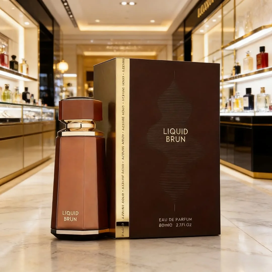 

French Avenue Liquid Brun EDP | Brown gemstone bottle, woody-amber notes, sophisticated noble vibe
