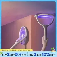 5 In 1 Fast Charging Racket Kill Fly Bug Safety Insulated Battery Powered Lamp ABS Adjustable Electric Mosquito Swatter