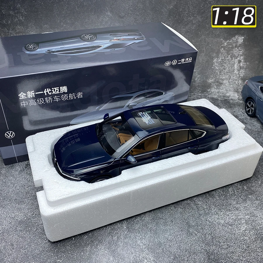 2024 Volkswagen Magotan B9 car model 1/18 scale New Metal Blue gray Black static display holiday gift collection