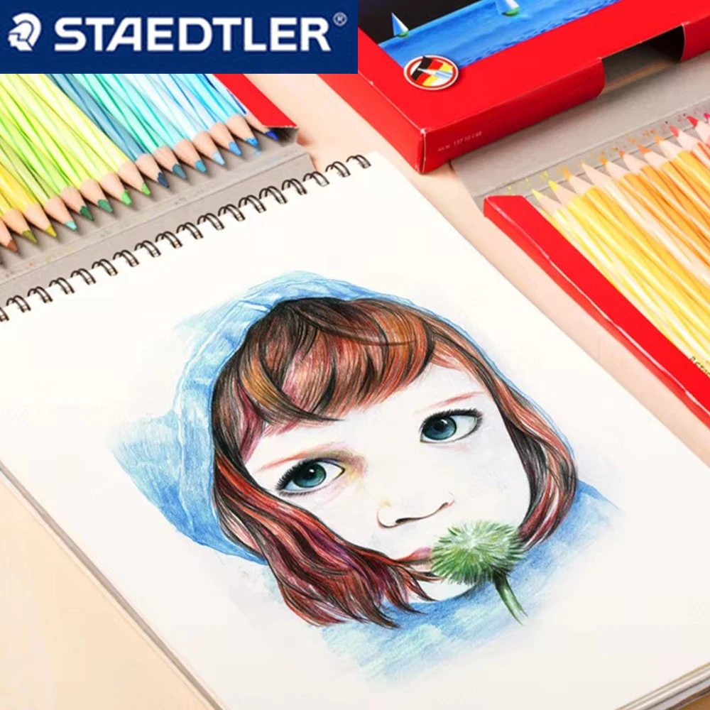 STAEDTLER LUNA Water-soluble Colored Pencils Set 137C 12/24/36/48 Color Pencil Set School Acsesories Back To School Stationery