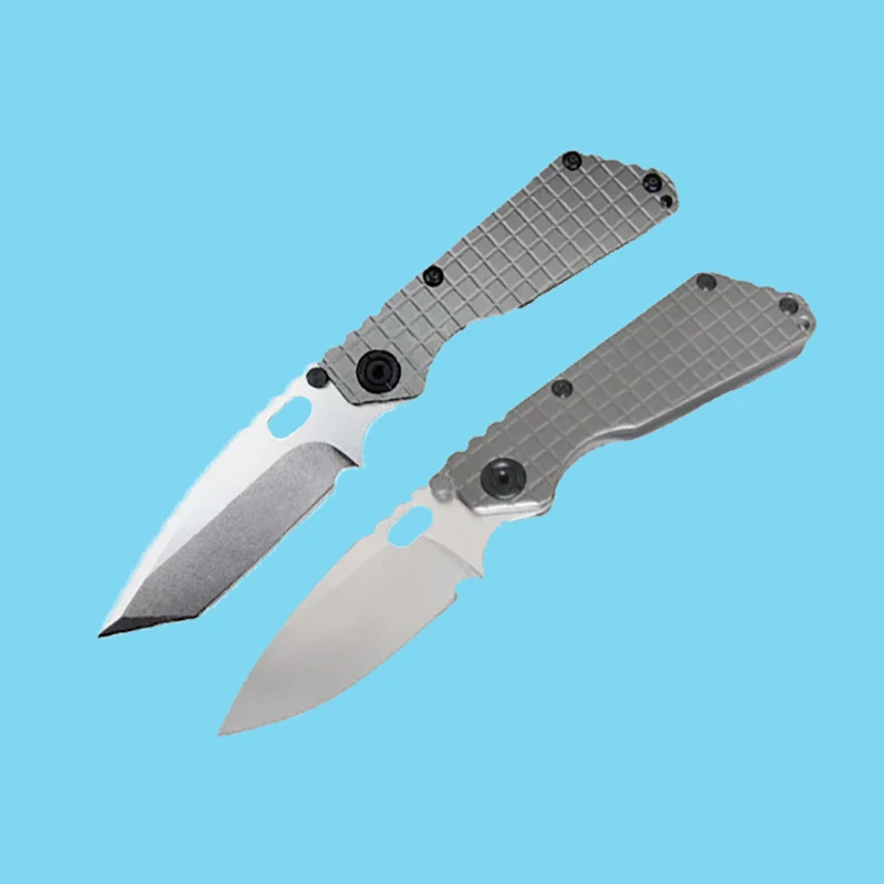

Stri Tank Pocket Folding Knife D2 Blade Titanium Alloy Handle Tactical Hunting Camping EDC Survival Tool Knives
