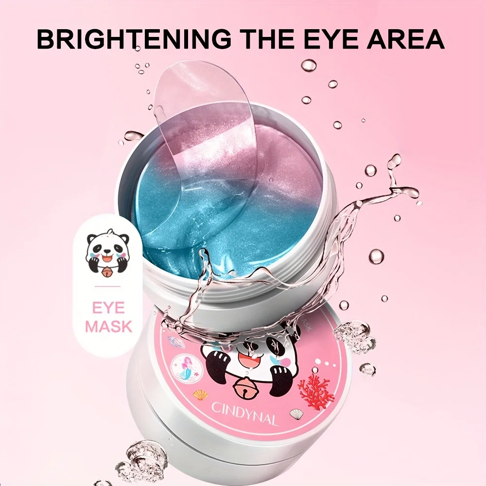 60 قطعة (30 زوجًا) من أقنعة العين المرطبة، تغذي وترطيب البشرة حول العينين، مما يجعل البشرة حول العينين ناعمة وناعمة، أقنعة عين رائعة، تصميم مزدوج اللون