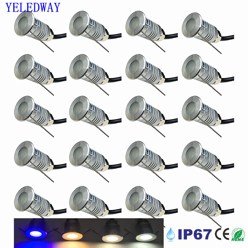 

1W Mini Underground LED Waterproof IP67 Garden Recessed Underground Light Outdoor Ground Buried Yard Lamp 12V Path Spot Lighting