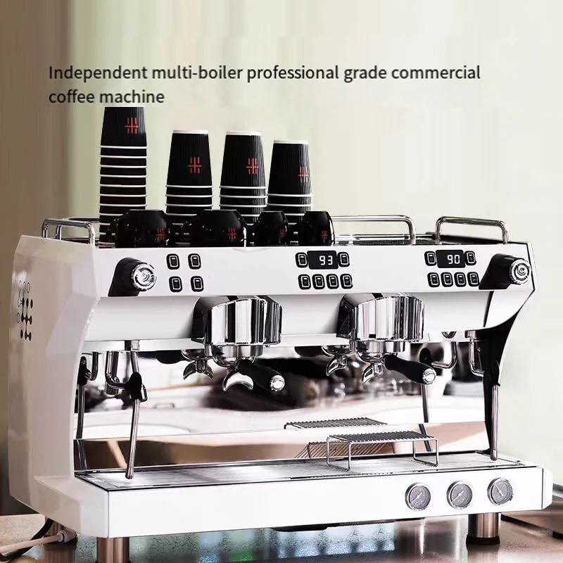 Professionelle 9-Bar-Hochdruck-Extraktion italienische kommerzielle Doppelkopf-halbautomatische Espressomaschine Kaffeemaschine