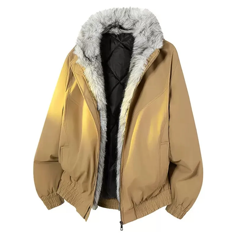 Новое зимнее поступление, американская винтажная утолщенная теплая толстовка с капюшоном на флисовой подкладке, мужская повседневная свободная спортивная высококачественная куртка