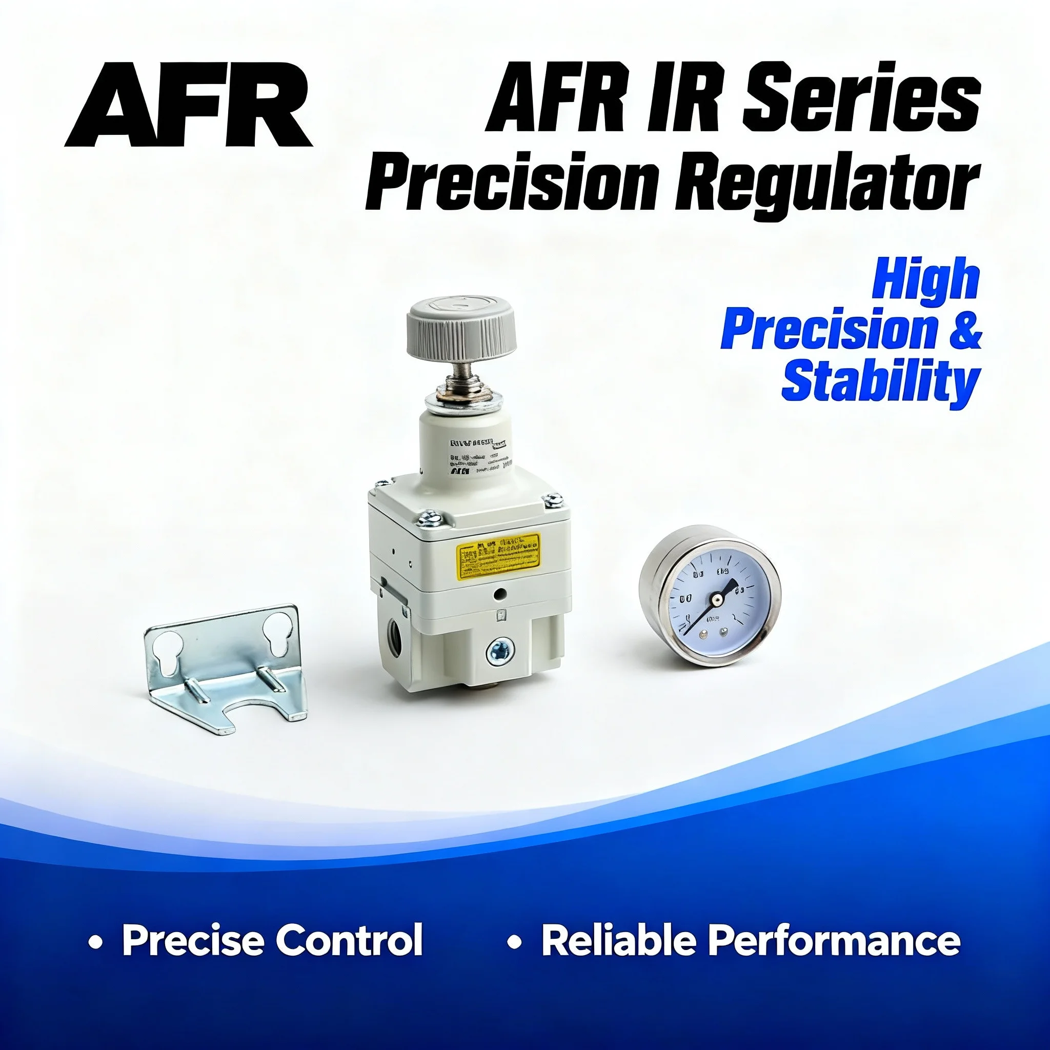 IR2000-02 IR2010-02 IR2020-02 Precision Pressure Reducing Valve, Pneumatic Air Pressure Regulator High Accuracy Gas Regulator Fo
