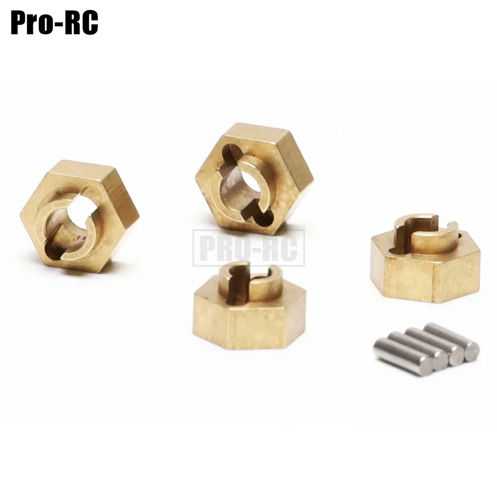 4Pcs 7mm Brass Wheel Hex Hub Lock Nuts Metal For Rc Crawler Car 1/24 Axial SCX24 90081 Upgrade Parts