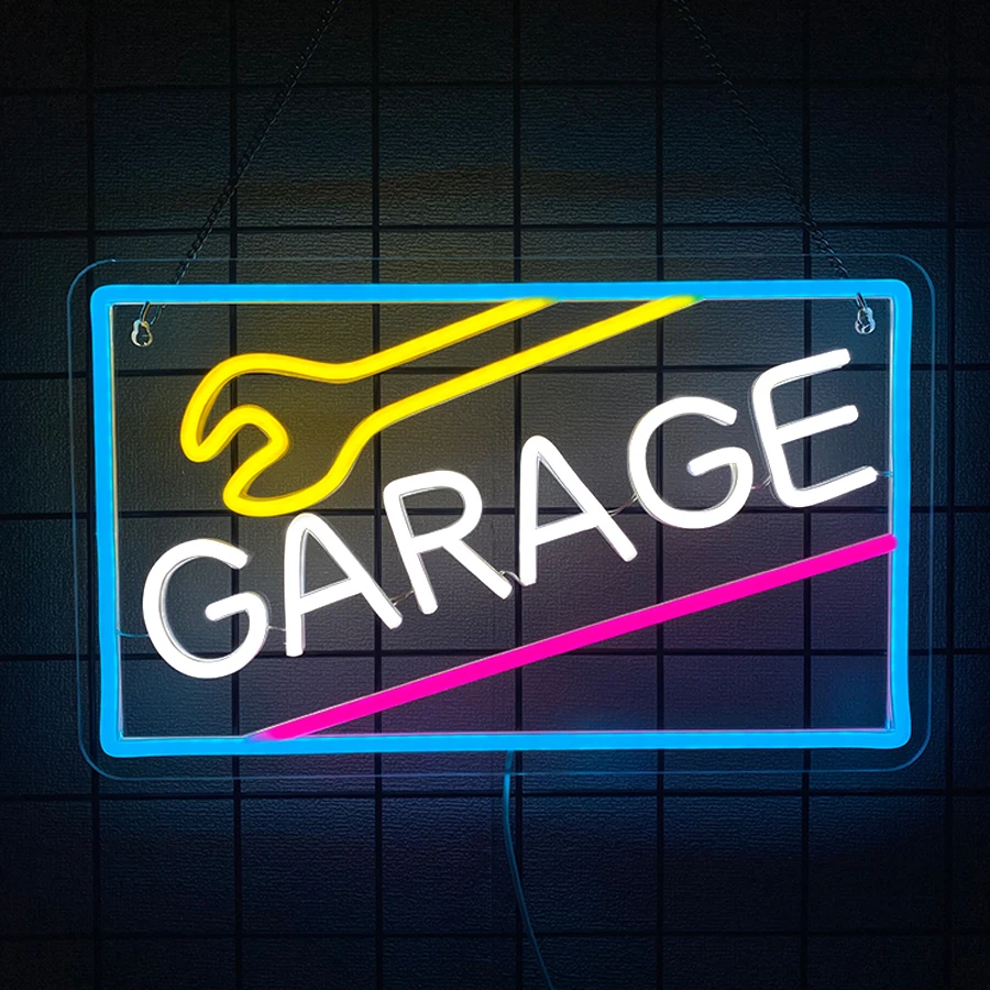 Auto Repair Shop Signs - Letreiro Neon para Garagem, Decoração de