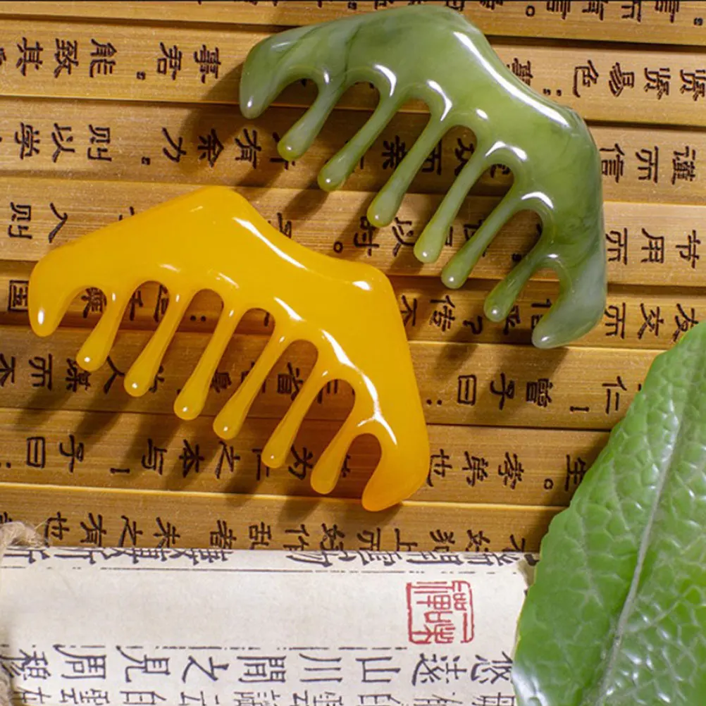 

2 шт., массажная расческа для головы, массажер для кожи головы из пчелиного воска, натуральный прочный инструмент ручной работы для семейных путешествий, использования на открытом воздухе, соскабливание кожи тела