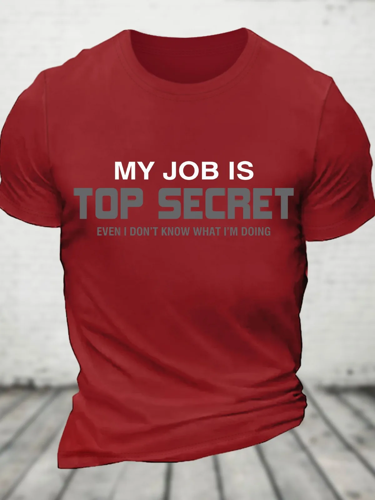 My Job Is Top Secret Cotton T-Shirt image 4