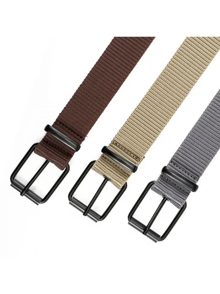 3.4CM X110CMSpot Wholesale Men Belt Student Military Training Outdoor Sports Nylon Leisure Pin Buckle Fashion Joker New Products