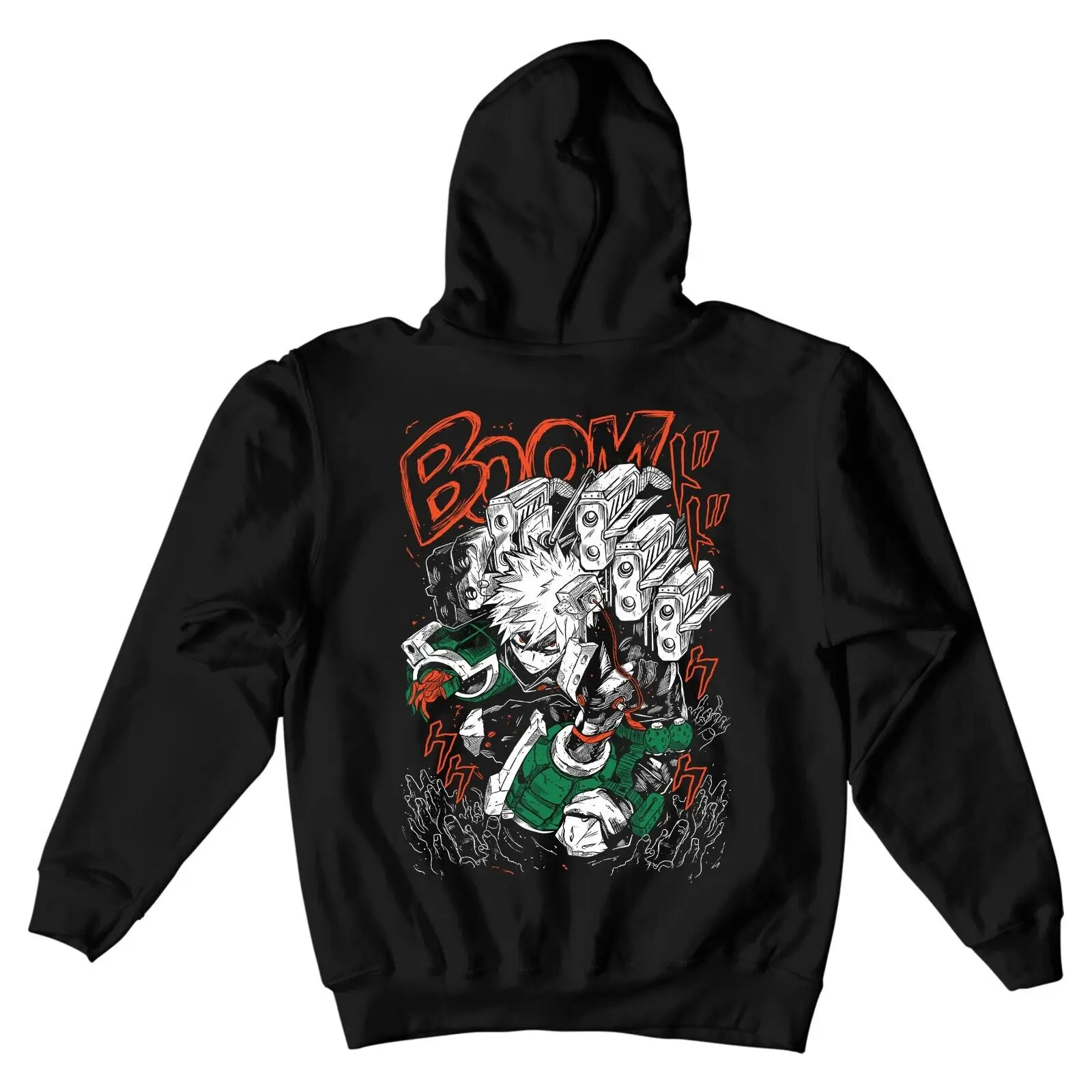 Katsuki Bakugo Hoodie Manga Boku No Hero Academia Anime Black Back Hoodie All Size