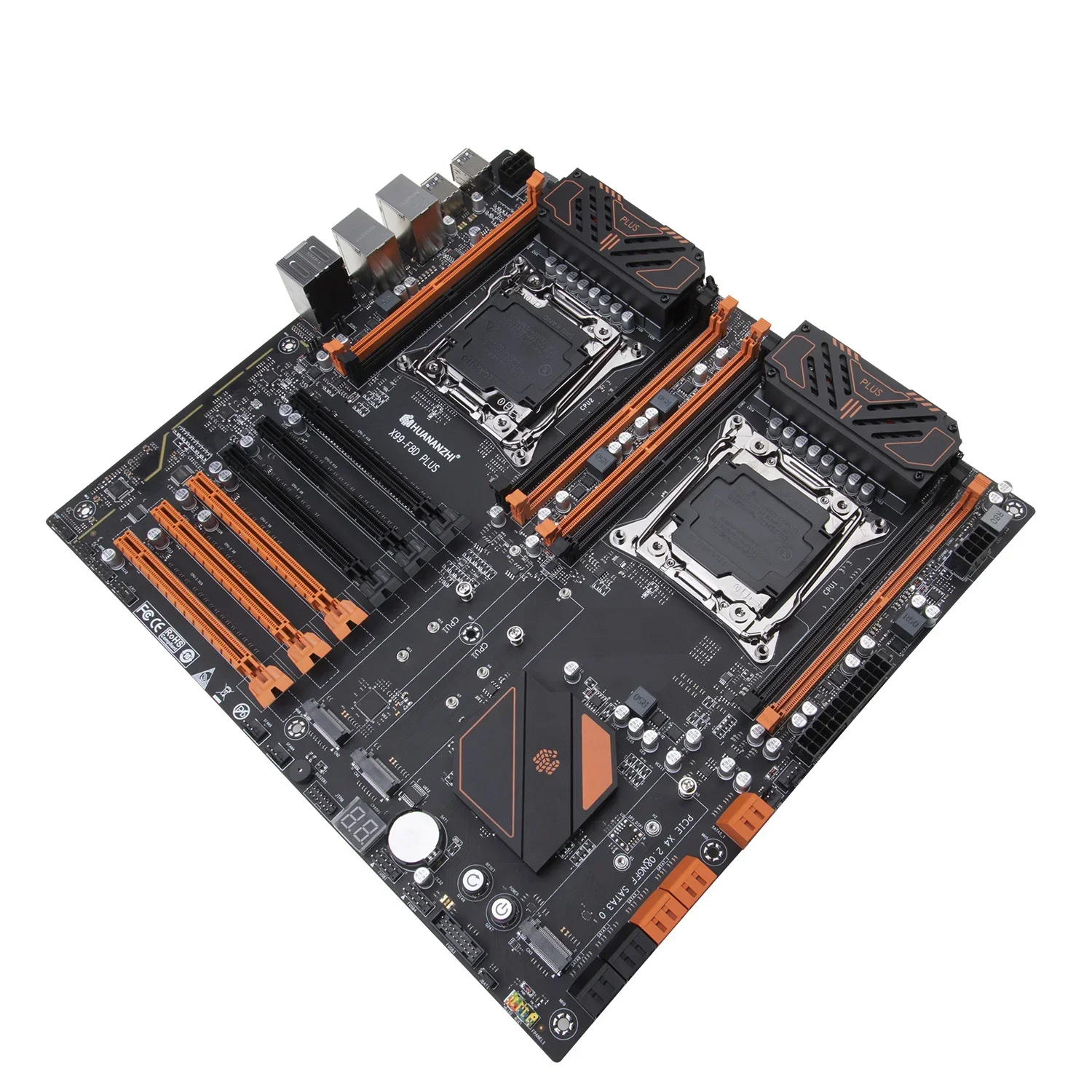 Imagem -04 - Placa-mãe Dual Cpu X99 F8d Plus Lga 20113 e5 v3 Ddr4 Recc 512gb M.2 Nvme Ngff Usb 3.0 E-atx Servidor