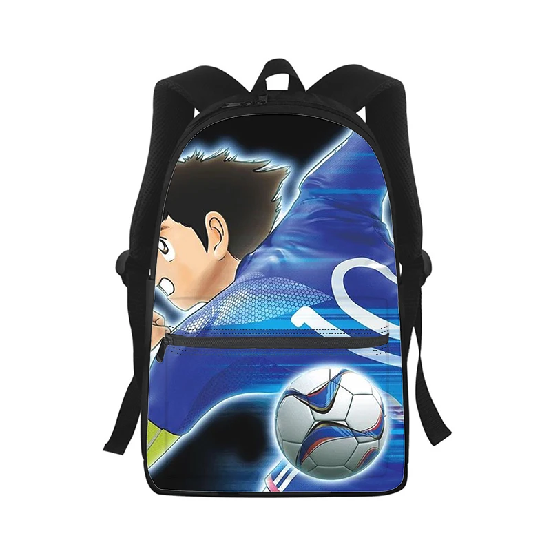 Anime Captain Tsubasa Mochila para Homens e Mulheres, 3D Print, Student School Bag, Laptop Bag, Shoulder Bag, Viagem, Kids, Moda