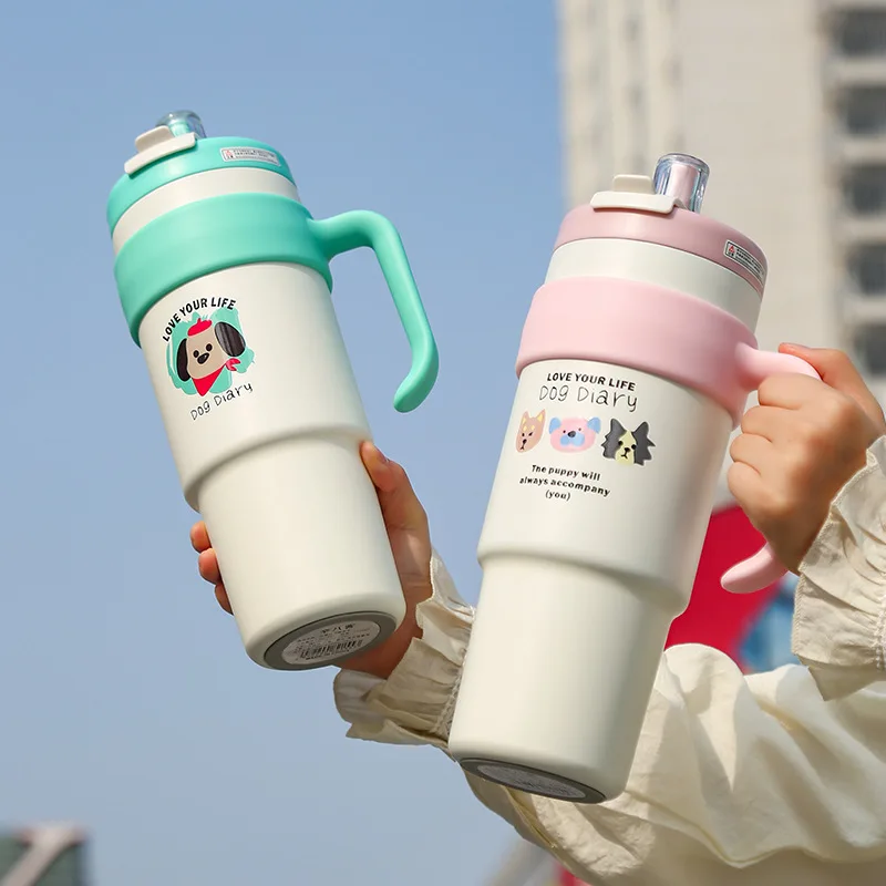 new-arrival-large-capacity-straw-thermos-women's-high-aesthetic-value-cooling-insulation-water-cup-portable-stainless-steel