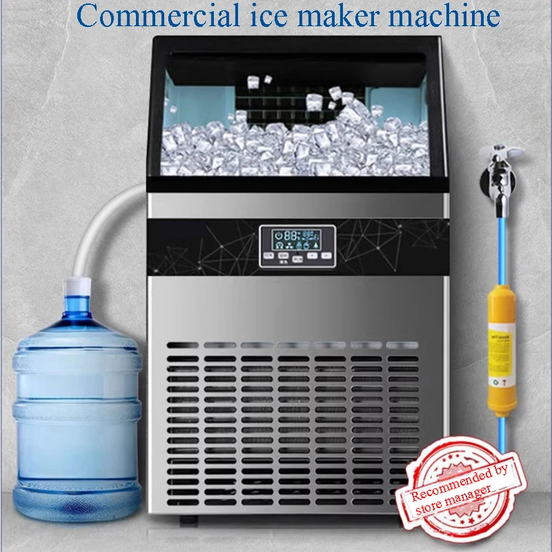 

PBOBP Ice Maker Machine, 100 lbs /24 h, 33 lbs Storage Bin, Stainless Steel, Compact, Embedded, Self-Cleanin