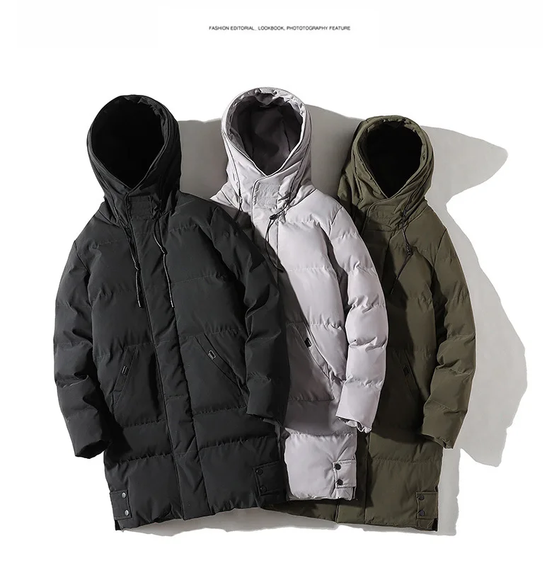 Winter Mid-Long Thick Military Padded Coat Men's Warm Jacket
