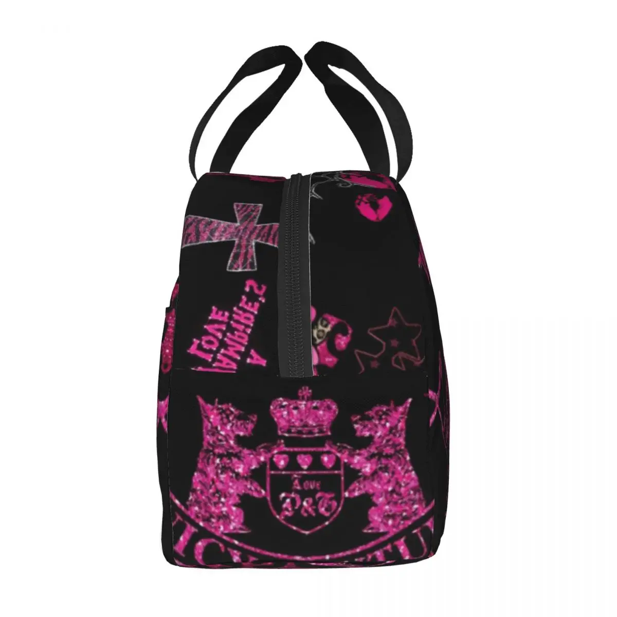 Hot-Sale-Like-Juicy-Couture-Style Lunch Bag for School Waterproof Picnic Thermal Cooler Insulated Lunch Box Women Kids Tote Bags