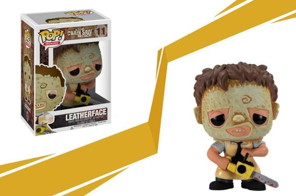 Precio mínimo Películas de terror FUNKO POP: La masacre de motosierra de Texas Leatherface # 11 figuras de acción de juguete Leatherface Figuras Doll