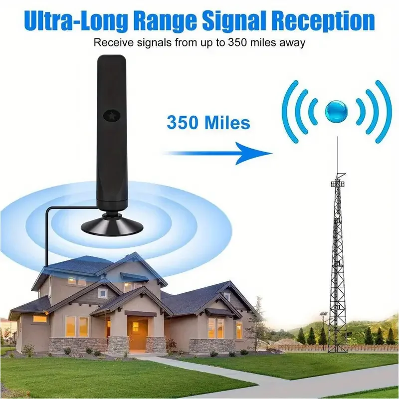4K1080P HD Hexagonal TV Antenna - Powerful Signal Amplifier, Ultra Clear, For Smart/Old TV - Long Range, Wide Compatibility