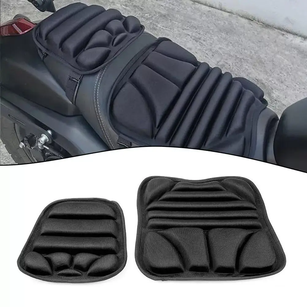 2 Pack Motorcycle 3D Comfort Gel Cushion Seat Breathable Universal Shock Absorbing Seat Cover for Advanced Mountain