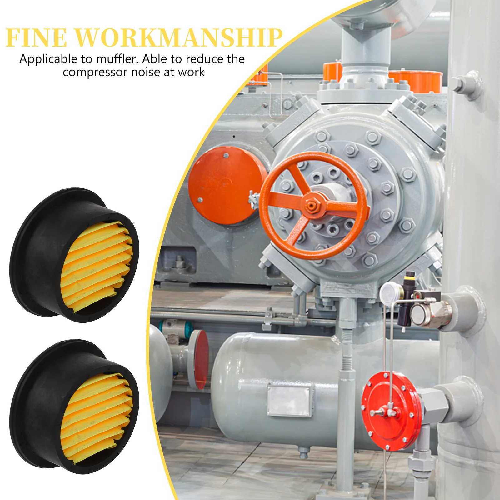 

10Pcs Professional Air Compressor Filter Elements Noise Reduction Simple Design Excellent Performance Air Compressor Filter