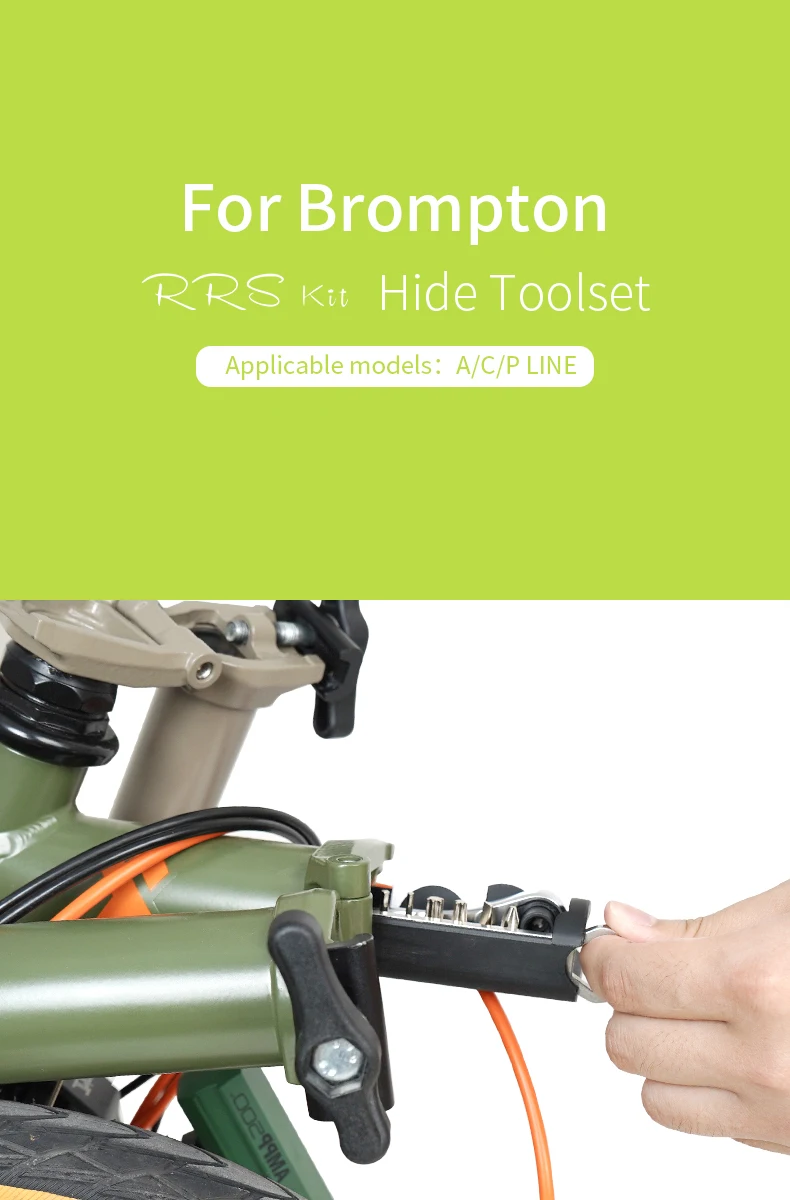 Für Brompton Fahrrad Versteckte Typ Reparatur Kit Magnet Rahmen Innere Lagerung Tasche Und Schlüssel Fahrrad Montage Reparatur Werkzeug Box – Detail 8