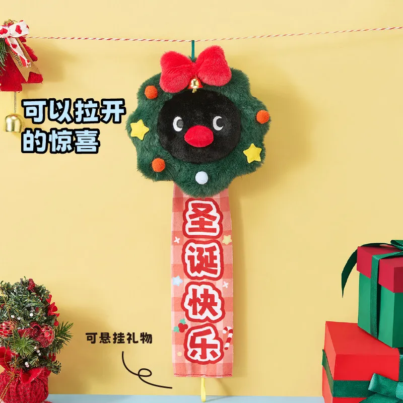 

Рождественский венок Pingu, кукла, милый кулон, рождественское украшение, трендовая игрушка-сюрприз для девочек, подарок на день рождения