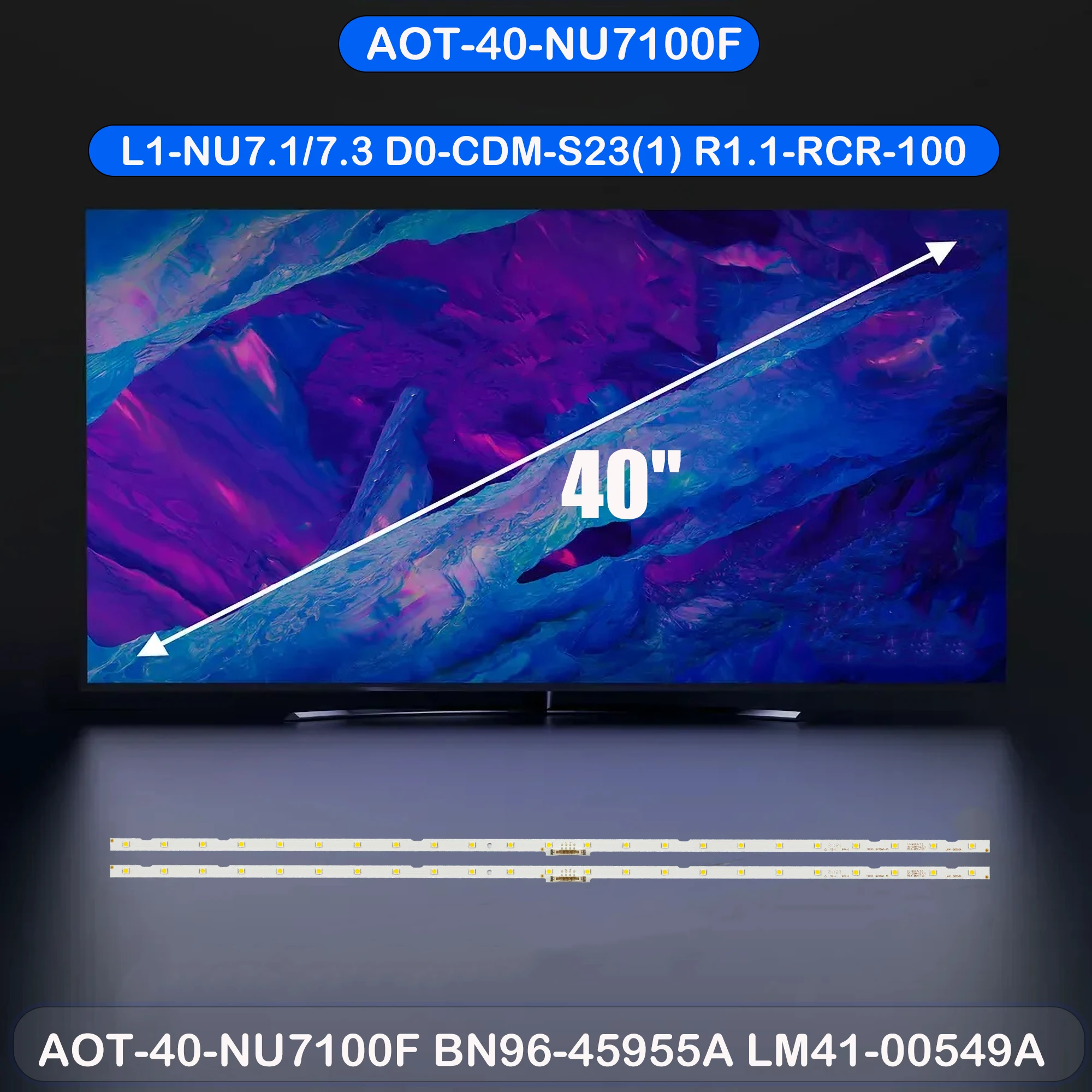 

LED backlight Strip for UE40RU7100K UE40NU7405U UE40NU7409U UE40NU7440S UE40NU7450U UE40NU7452U UE40NU7455U UE40NU7459U