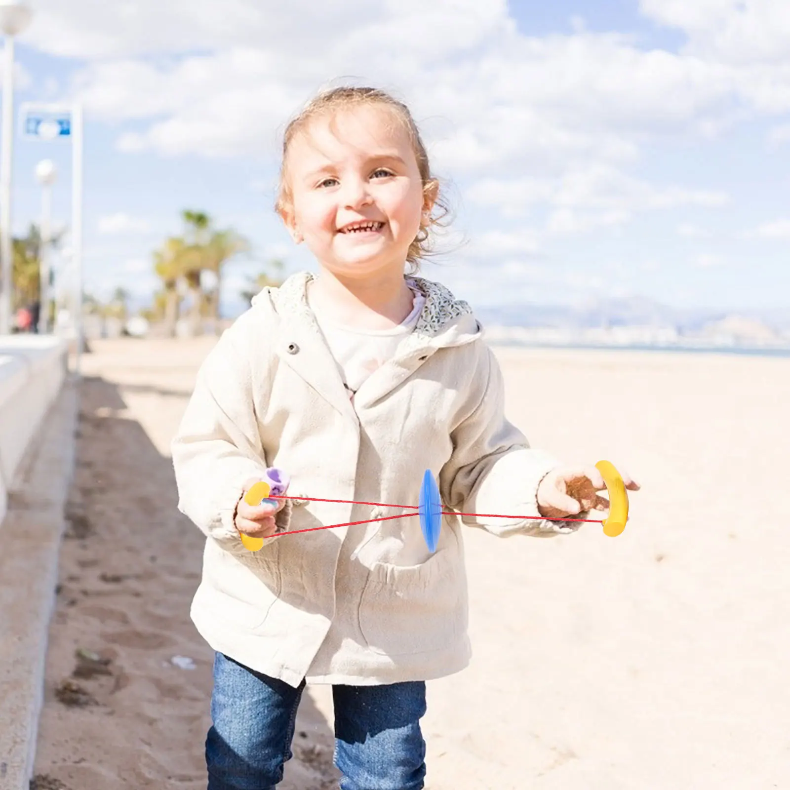 

1pc Kids Pulling Ropes Hand Draw Plates Fitness For Outdoor Play Exercising Plate Strength Physical Education Aids Kindergarten