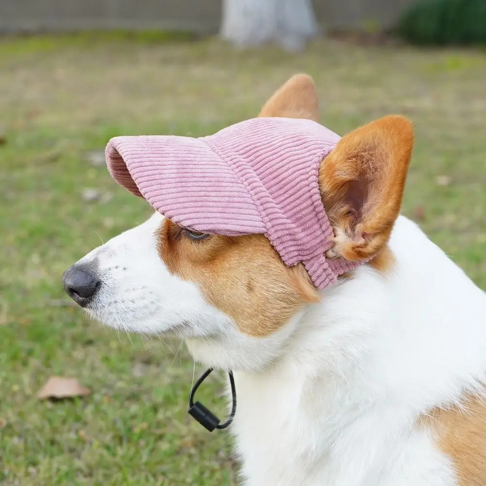 Adjustable Dog Baseball Cap Outdoor Sports Hat Soft Breathable Pet Sun Hat with Ear Holes Dog Parent-Child Hat Hiking