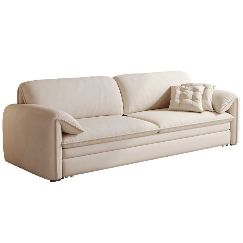 

Dual-purpose small apartment sitting and lying multi-functional double pulling