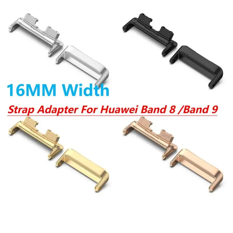 อะแดปเตอร์1คู่สำหรับ Huawei band 9 8สายนาฬิกาเชื่อมต่อสายนาฬิกาข้อมือสแตนเลส316L Band9 Band8อุปกรณ์อะไหล่