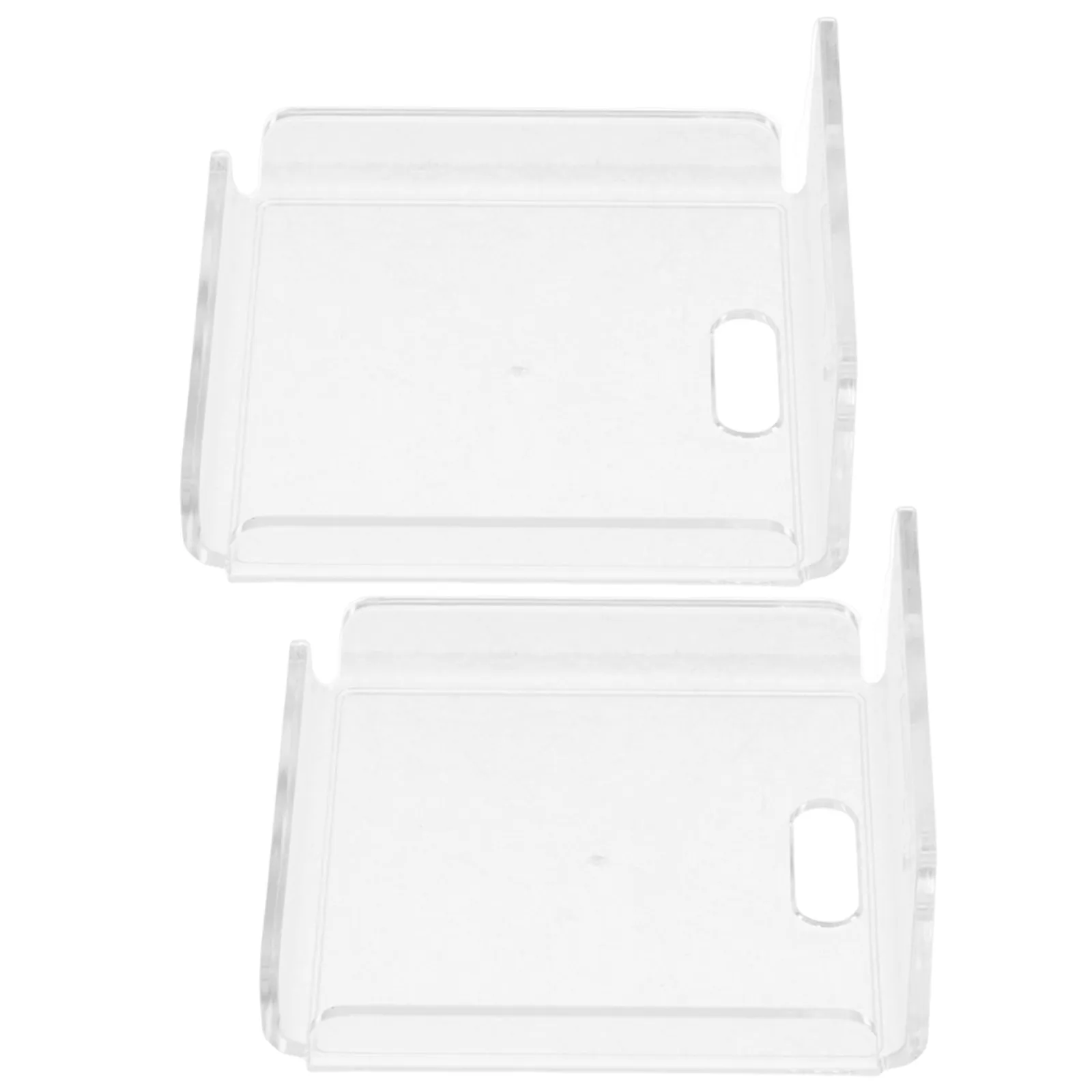 2 Pcs Nail-free Camera Bracket Clear Acrylic Floating Wall Shelves Shelf with Cable Through Display Ledges Small