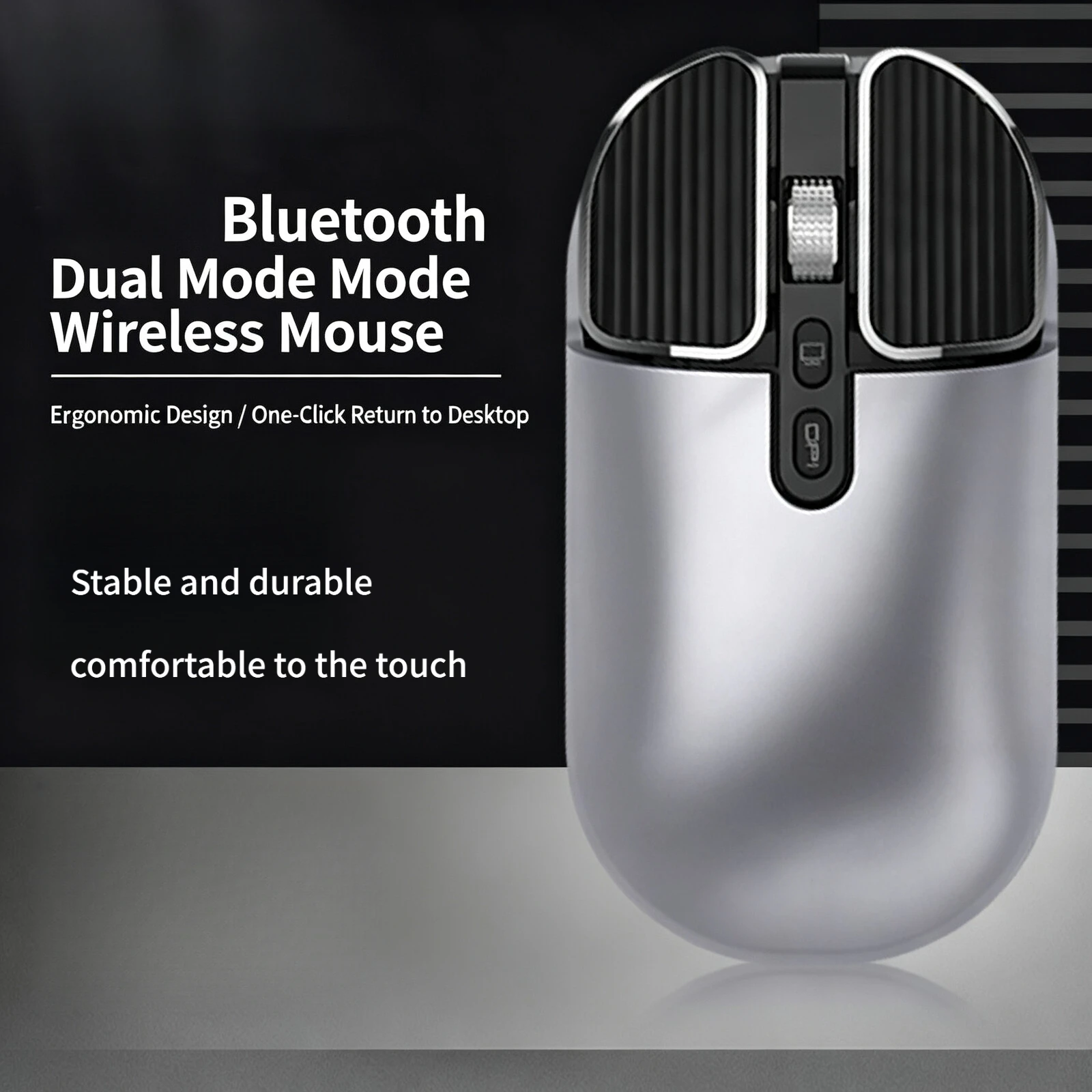 Long Battery Life Dual Mode Wireless Mouse 2.4G Bluetooth Ergonomic Anti-slip Silent Click 3-Speed DPI PC Laptop Office Mouse