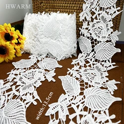 5yard tessuto di pizzo cucito classico foglia fiori fai da te 10.5cm seta latte decorazione di nozze donne gonna tenda vestito accessori