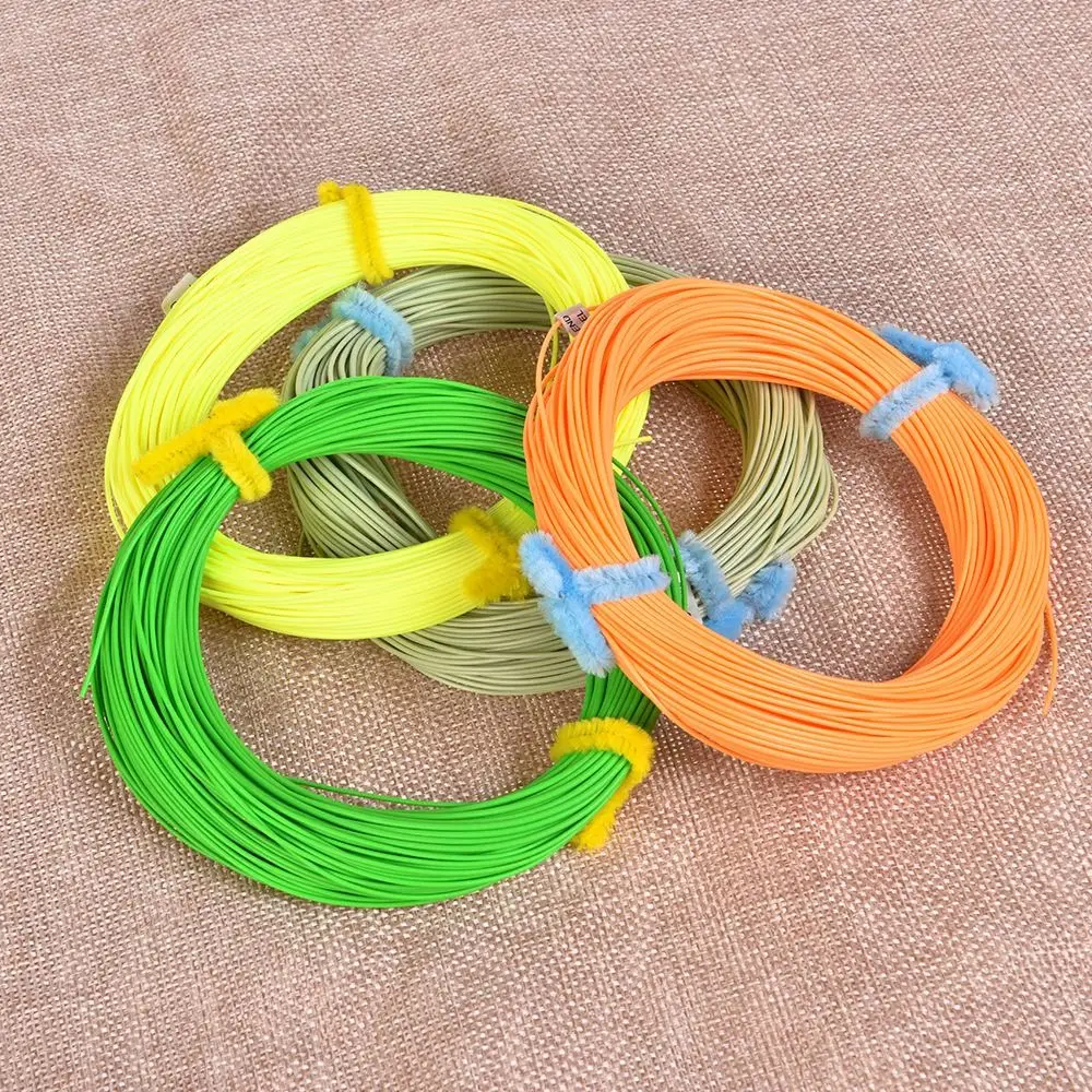 100FT Fly Fishing Line WF3FWF8F Welded Loop Forward Floating Long Casts Fluo Front Weight Fishing Line Nymph Fishing