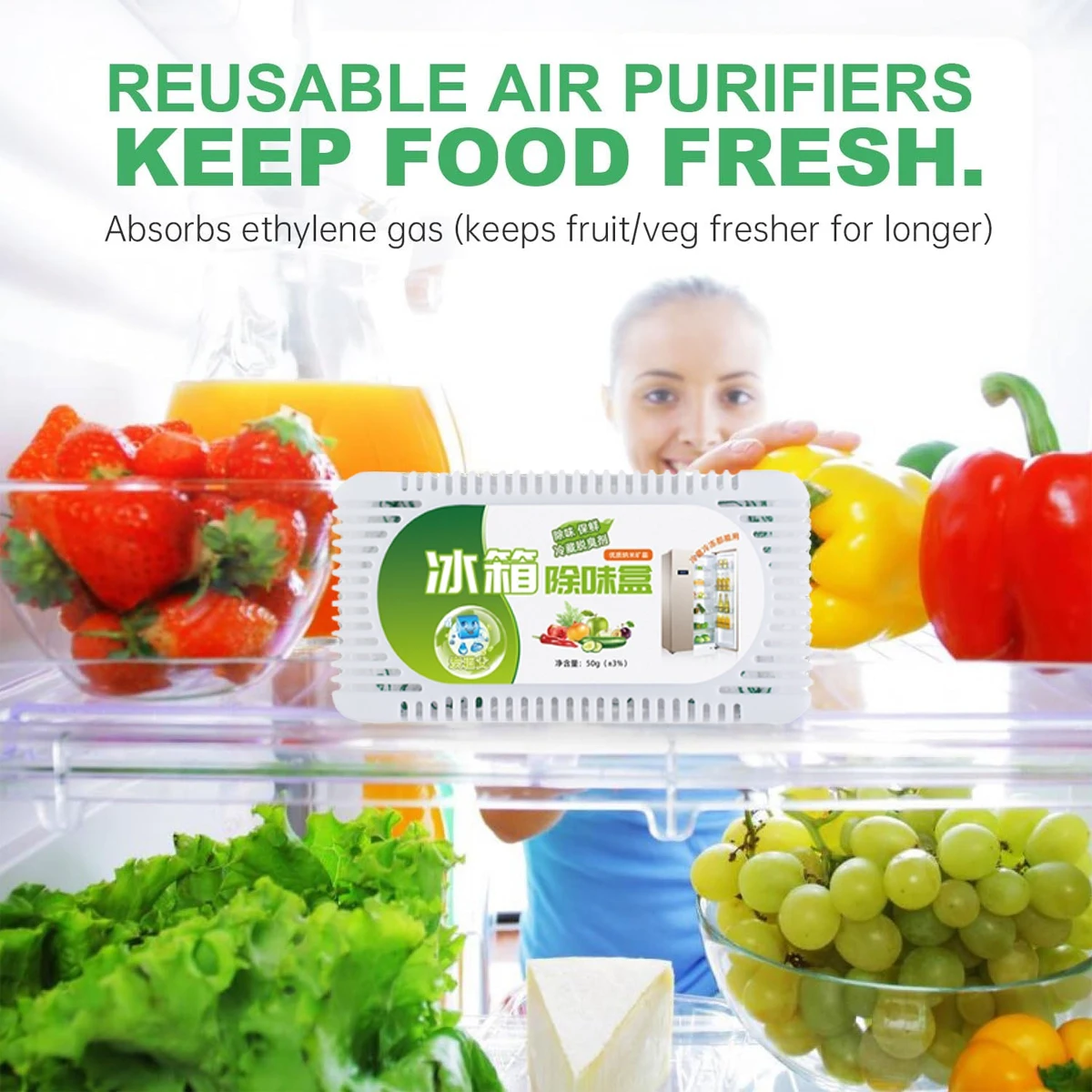 Picture 4: Refrigerator Deodorizer Box Natural Activated Carbon Deodorizer Dehumidifier Suitable For Refrigerator Wardrobe