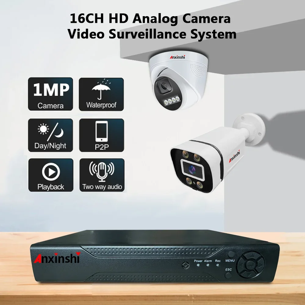 1MP 2MP 5MP TSEye APP 16CH كامل HD في الهواء الطلق مقاوم للماء رصاصة كاميرا بشكل قبة XVR عدة أمن الوطن نظام الدائرة التلفزيونية المغلقة كاميرا تلفزيونات الدوائر المغلقة عدة